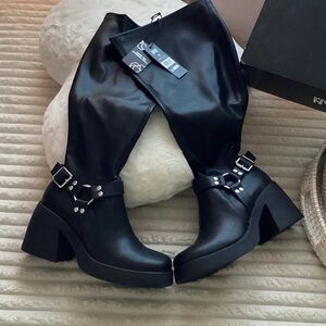 Steve Madden Black Over the Knee Boots